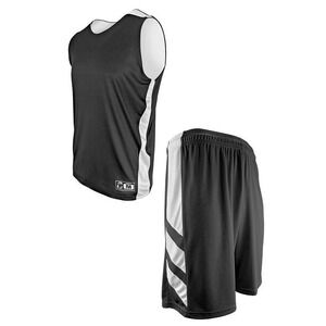 Epic Sports Youth Basketball Jersey Tank Top & Shorts Set - Black - Medium